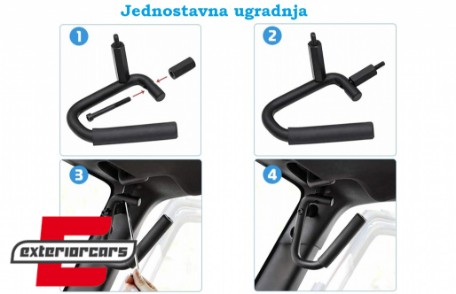 Prednje ručke za pridržavanje / Jeep Wrangler III SUV JK (2007-2017), FHANDJEWJK