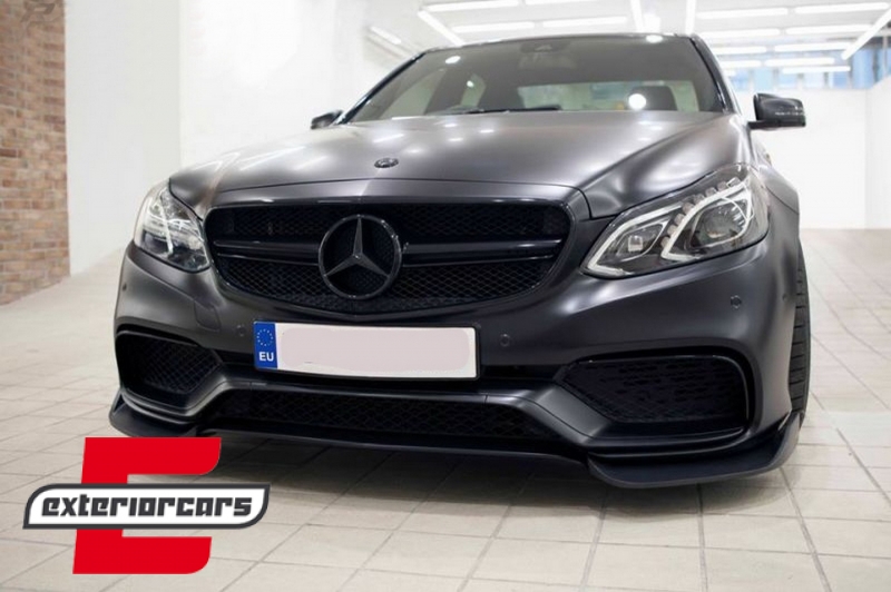 Prednji branik E63 AMG dizajn (piano crna) / Mercedes E-klasa W212 S212 Facelift (2013-2016), FBMBW212FAMGB