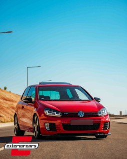 Prednji branik GTI dizajn & prednji nastavak branika (piano crna) / VW Golf VI 6 Hatchback Coupe (2008-2013), COFBVWG6GTIFBSPB