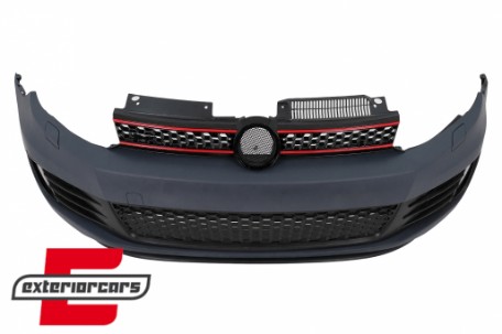 Prednji branik GTI dizajn & prednji nastavak branika (piano crna) / VW Golf VI 6 Hatchback Coupe (2008-2013), COFBVWG6GTIFBSPB