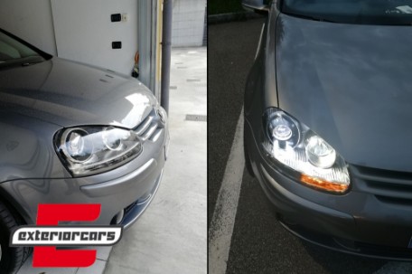 Prednji farovi GTI R32 Xenon look (chrome) / VW Golf 5 V Mk5 (2003-2007) Jetta (2005-2010), HLVWG5GTIC