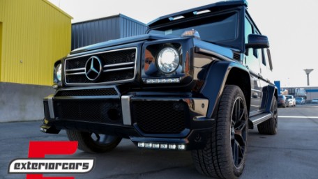 Prednji nastavak branika LED DRL AMG B-dizajn (crna) / Mercedes G-klasa W463 (1989-2017), FBSMBW463BK
