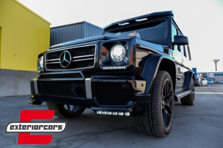 Prednji nastavak branika LED DRL AMG B-dizajn (crna) / Mercedes G-klasa W463 (1989-2017), FBSMBW463BK