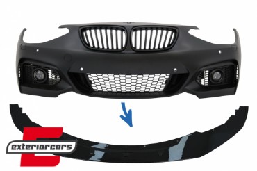 Prednji nastavak branika M-Performance dizajn (piano crna) / BMW serije 1 F20 F21 (2011-2014) serije 2 F22 F23 (2014-2021), FBSBMF20MP
