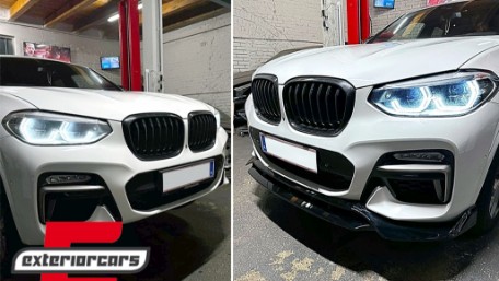 Prednji nastavak branika M-Performance dizajn (piano crna) / BMW X4 G02 X4M M Sport (2018-2021), FBSBMG02MP