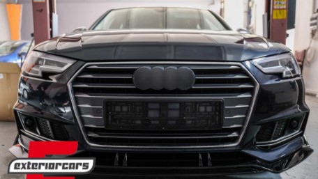 Prednji nastavak branika (piano crna) / Audi A4 B9 8W S-Line (2016-2018), FBSAUA4B9APB