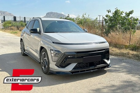 Prednji nastavak branika (piano crna) / Hyundai Kona N-Line Mk2 (2023-), FBSHYKMK2