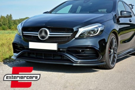 Prednji nastavak branika (piano crna) / Mercedes A-klasa W176 AMG Facelift (2015-2018), FBLMBW176A
