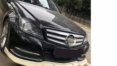 Prednji nastavak branika (piano crna) / Mercedes C-klasa W204 S204 C204 Facelift (2011-2015), FBSMBW204
