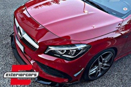 Prednji nastavak branika (piano crna) / Mercedes CLA C117 X117 Sport Line (2016-2018), FBSPMBC117PB