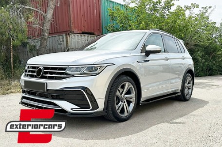 Prednji nastavak branika (piano crna) / VW Tiguan II Mk2 R / R Line Facelift (2020-2023), FBSVWTIRL