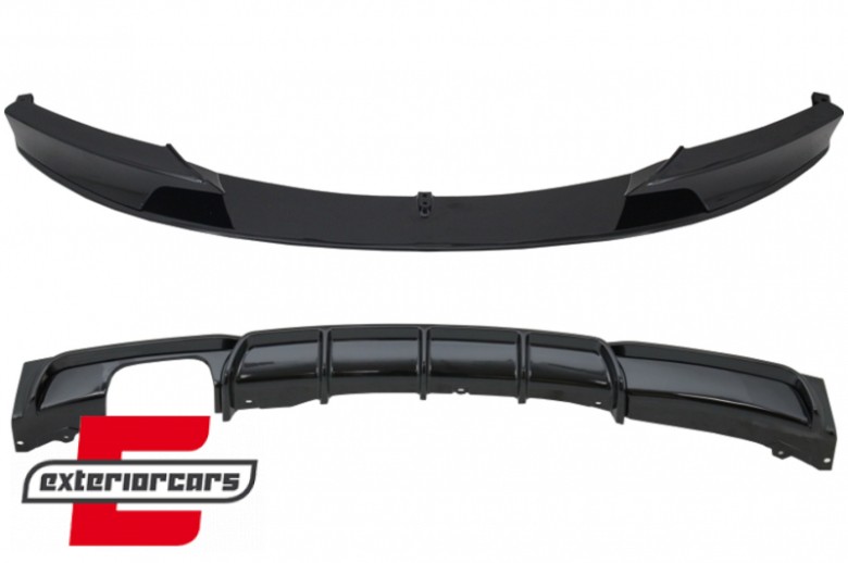 Prednji splitter & difuzor zraka M-Performance dizajn (piano crna) / BMW serije 3 F30 F31 (2011-2019), COFBSBMF30MPBB
