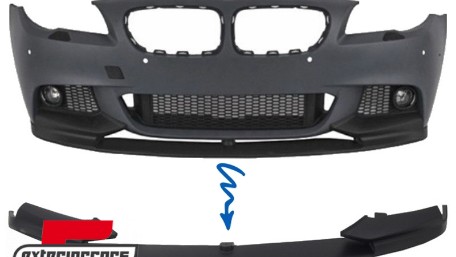 Prednji splitter M-Performance dizajn (mat crna) / BMW serije 5 F10 F11 limuzina karavan (2011-2017), 5111303-2JOM
