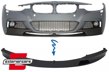 Prednji splitter M-Performance dizajn (piano crna) / BMW serije 3 F30 limuzina F31 karavan (2011-2019), 40620