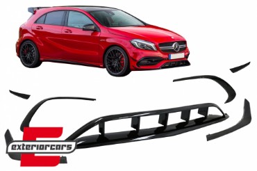 Prednji splitteri A45 AMG dizajn (piano crna) / Mercedes A-klasa W176 Facelift AMG Line (2015-2018), FBSPMBW176FAMG