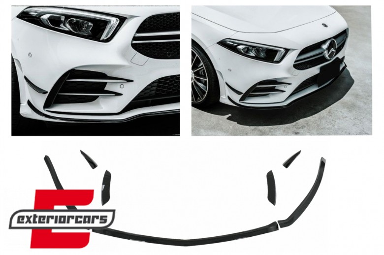 Prednji splitteri AERO dizajn (piano crna) / Mercedes A klasa W177 Hatchback V177 Limuzina (2018-12.2022), GCP-1776001