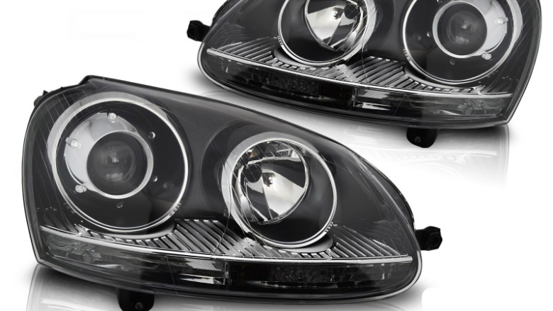 Prednji svjetla GTI R32 Xenon look (crna) / VW Golf 5 V Mk5 (2003-2009) Jetta (2005-2010), LPVWZ5