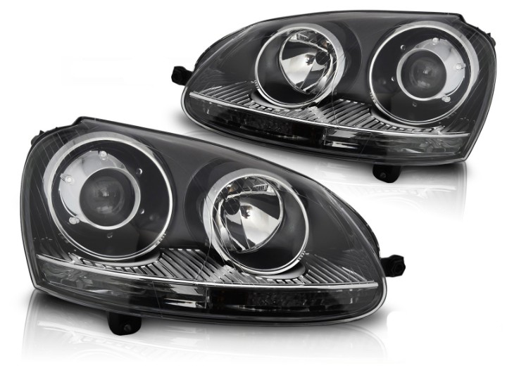 Prednji svjetla GTI R32 Xenon look (crna) / VW Golf 5 V Mk5 (2003-2009) Jetta (2005-2010), LPVWZ5
