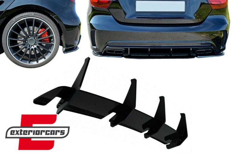 Splitter difuzora zraka (piano crna) / Mercedes A-klasa W176 A45 Hatchback (2015-2018), RDLMBW176