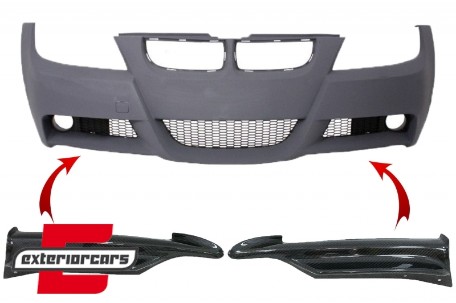 Splitteri za M paket branik (pravi carbon) / BMW serije 3 E90 E91 limuzina karavan (2005-2008), 2643CF