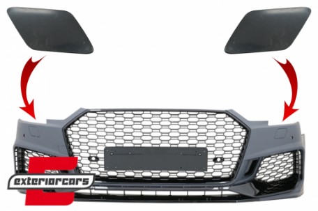 SRA poklopci prednji branik Quattro RS4 dizajn / AUDI A4 B9 8W limuzina karavan (2016-2019), SRAFBAUA4B9BK