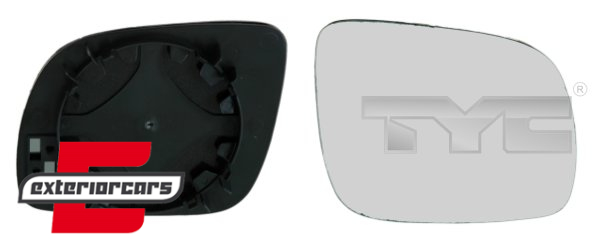 Staklo retrovizora (desna strana) / Seat Arosa Leon Toledo Cordoba Ibiza + VW Bora Golf 4 Lupo Passat Polo (1996-2006), 337-0037-1