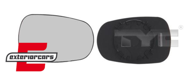Staklo retrovizora (lijeva=desna strana) / Dacia Logan + Renault Clio Megane Scenic Modus + Nissan Micra (1990-), 328-0111-1