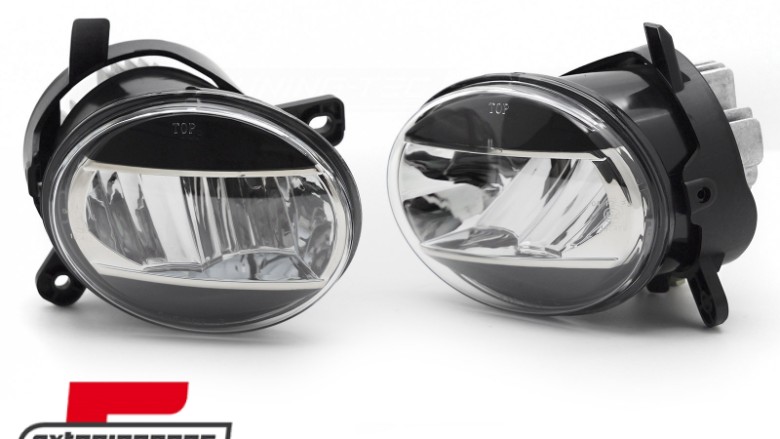 Svjetla za maglu LED (kristal/crna) / Audi A4 B8 (2007-2011) A6 C6 (2009-2011) Q5 (2008-2016) Seat Exeo (2009-2013), HAAU17