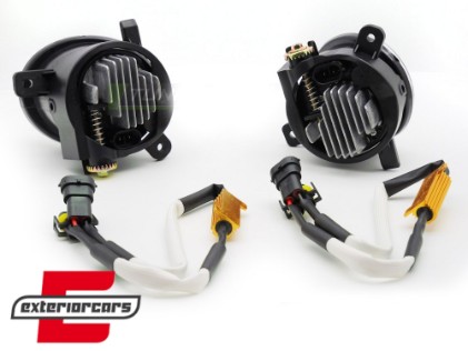 Svjetla za maglu LED (kristal/crna) / Audi A4 B8 (2007-2011) A6 C6 (2009-2011) Q5 (2008-2016) Seat Exeo (2009-2013), HAAU17
