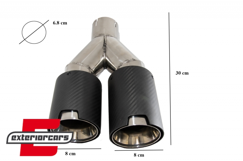 Univerzalni nastavak auspuha Carbon nastavak-mat obrada, KLT075L