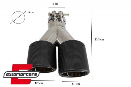 Univerzalni nastavci auspuha Carbon look-mat obrada, GJET-024