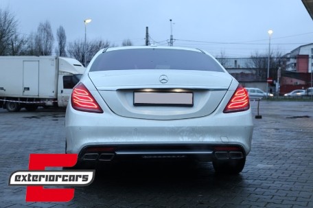 Zadnji branik & nastavci auspuha S63 AMG dizajn / Mercedes S-klasa W222 (2013-06.2017), CORBMBW222AMGS63