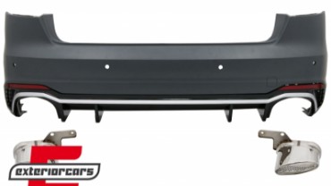 Zadnji branik RS4 dizajn (chrome) / Audi A4 B9 8W (2016-2019) limuzina, RBAUA4B9RS