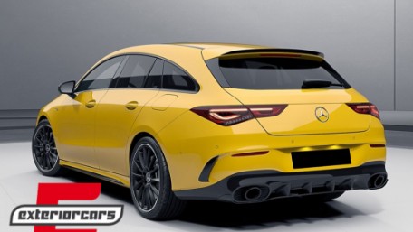 Zadnji flapovi CLA 45S dizajn (piano crna) / Mercedes CLA Shooting Brake X118 CLA Coupe C118 (2019-), RFOBW118