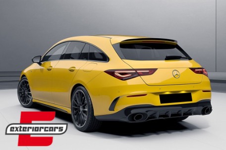 Zadnji flapovi CLA 45S dizajn (piano crna) / Mercedes CLA Shooting Brake X118 CLA Coupe C118 (2019-), RFOBW118