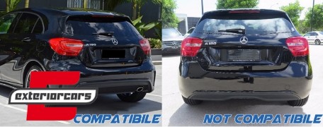 Zadnji splitteri A45 AMG Aero Edition Look (piano crna) / Mercedes A-klasa W176 (2012-2018), GCP-176150