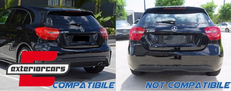 Zadnji splitteri A45 AMG Aero Edition Look (piano crna) / Mercedes A-klasa W176 (2012-2018), GCP-176150