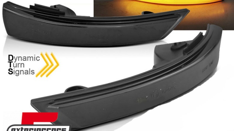 Žmigavci u retrovizorima LED SEQ (smoke) / Ford Focus Mk2 Mk3 (2007-2018) Mondeo Mk4 (2010-2014), KBFO06