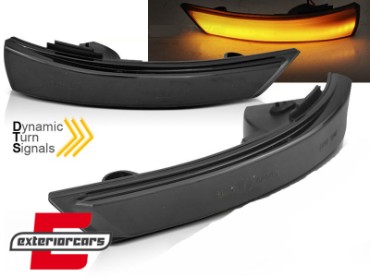 Žmigavci u retrovizorima LED SEQ (smoke) / Ford Focus Mk2 Mk3 (2007-2018) Mondeo Mk4 (2010-2014), KBFO06
