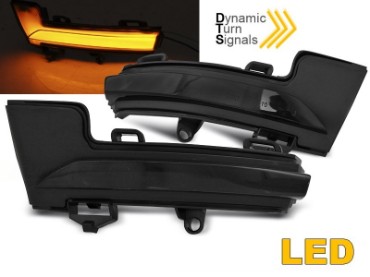 Žmigavci u retrovizorima LED SEQ (smoke) / Škoda Octavia III (2012-2020), KBSK03