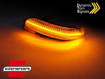Žmigavci u retrovizoru LED SEQ (bijela) / MERCEDES C klasa W203 S203 (2000-2007) CL203 Sport Coupe (2001-2011), KBME08