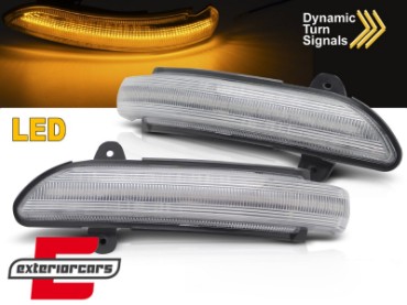 Žmigavci u retrovizoru LED SEQ (bijela) / Mercedes E klasa S211 W211 CLS klasa W219 S klasa W221 CL klasa C216, KBME12