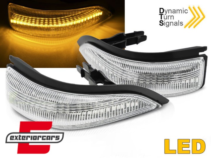 Žmigavci u retrovizoru LED SEQ (bijela) / Toyota Yaris III P13 (2011-2019), KBTO10