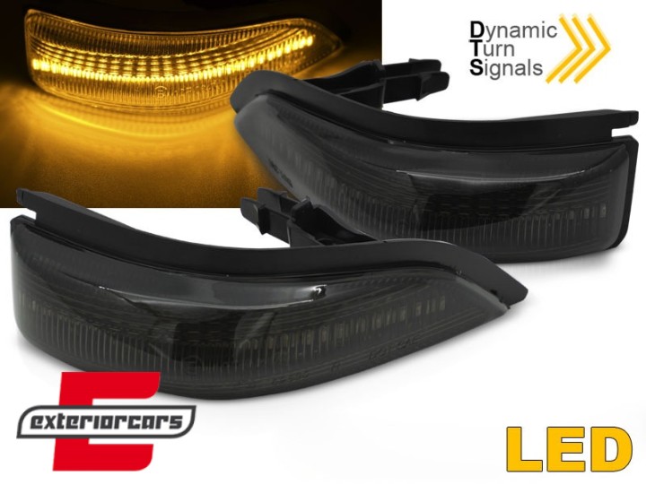 Žmigavci u retrovizoru LED SEQ (smoke) / Toyota Yaris III P13 (2011-2019), KBTO11