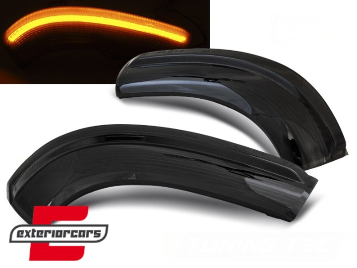 Žmigavci u retrovizoru LED SEQ (smoke) / VW Golf 5 6 Plus Jetta Passat Sharan Škoda Superb (2002-2008) Seat Alhambra (2009-2010), KBVW19